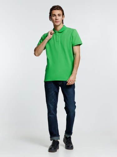 Рубашка поло мужская Virma Premium, зеленое яблоко фото 6