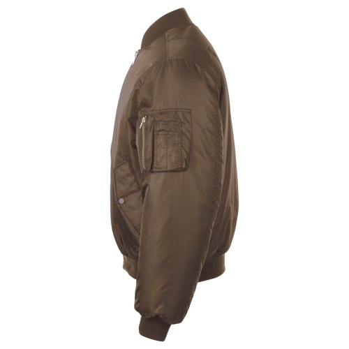 Куртка бомбер унисекс Remington, коричневая фото 3