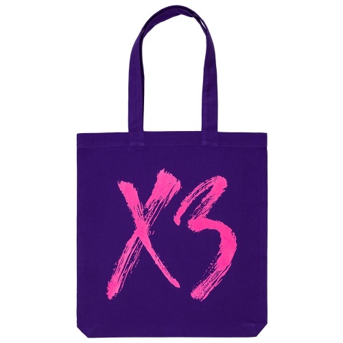 Холщовая сумка «ХЗ», фиолетовая фото 3