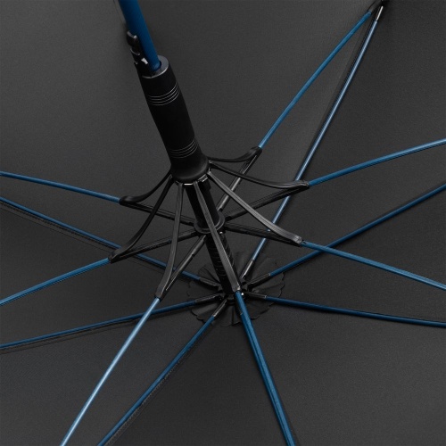 Зонт-трость с цветными спицами Color Style, синий с черной ручкой фото 5