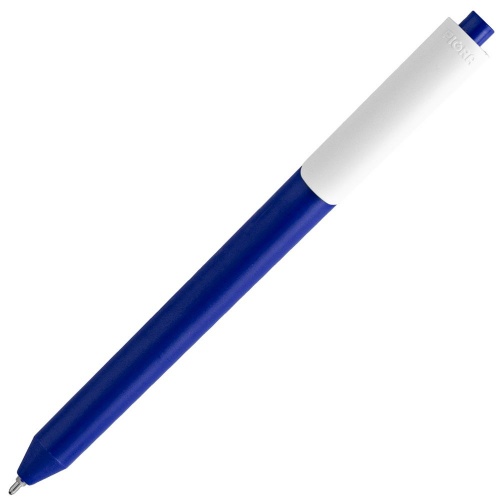 Ручка шариковая Pigra P03 Mat, темно-синяя с белым фото 2