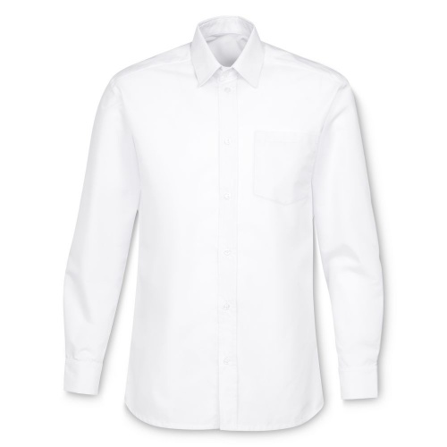 Рубашка мужская с длинным рукавом Collar, белая фото 2