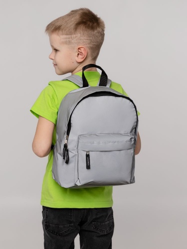 Рюкзак детский Manifest из светоотражающей ткани, серый фото 8