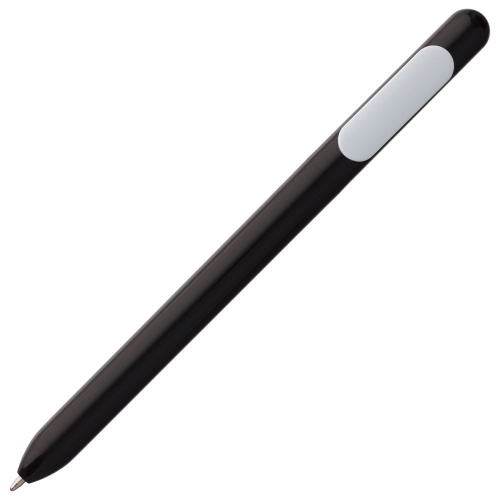 Ручка шариковая Swiper, черная с белым фото 2