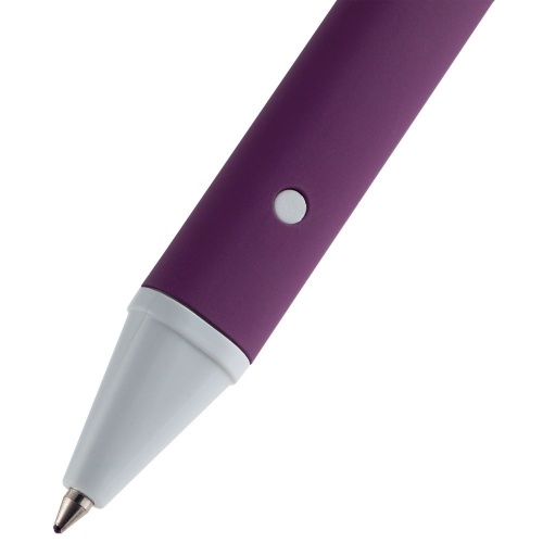 Ручка шариковая Button Up, фиолетовая с белым фото 4