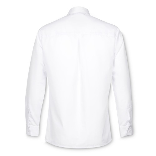 Рубашка мужская с длинным рукавом Collar, белая фото 4