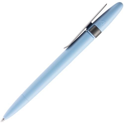 Ручка шариковая Prodir DS5 TSM Metal Clip, голубая с серым фото 2
