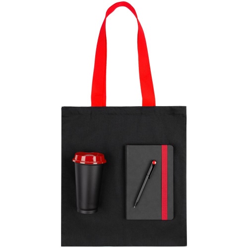 Набор Velours Bag, черный с красным фото 2