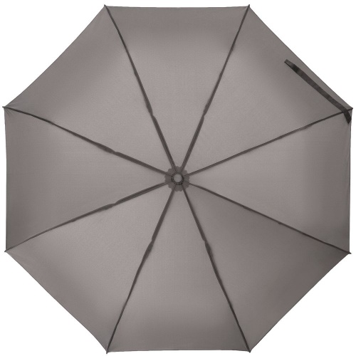 Зонт складной Hard Work с проявляющимся рисунком, серый фото 2