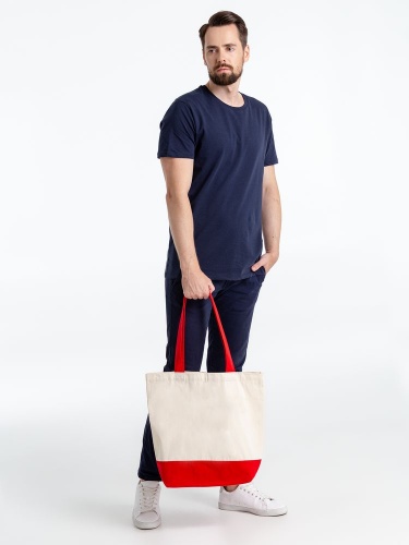 Холщовая сумка Shopaholic, красная фото 7