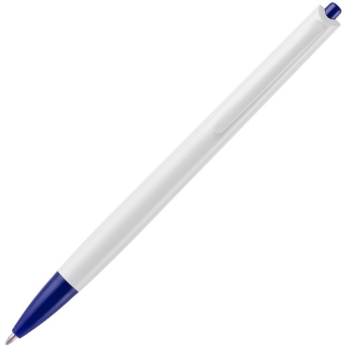 Ручка шариковая Tick, белая с синим фото 3