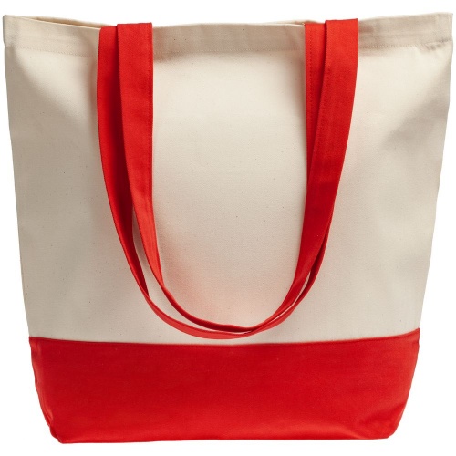 Холщовая сумка Shopaholic, красная фото 2