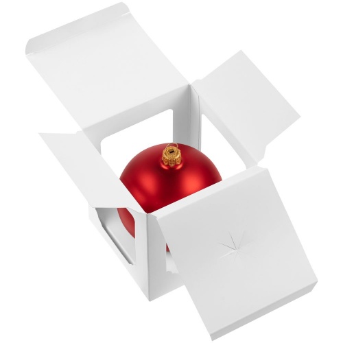 Елочный шар Gala Matt в коробке, 8,5 см, красный фото 5