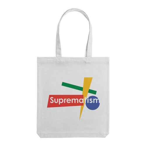 Холщовая сумка Suprematism, молочно-белая фото 2