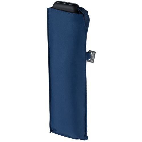 Зонт складной Carbonsteel Slim, темно-синий фото 3