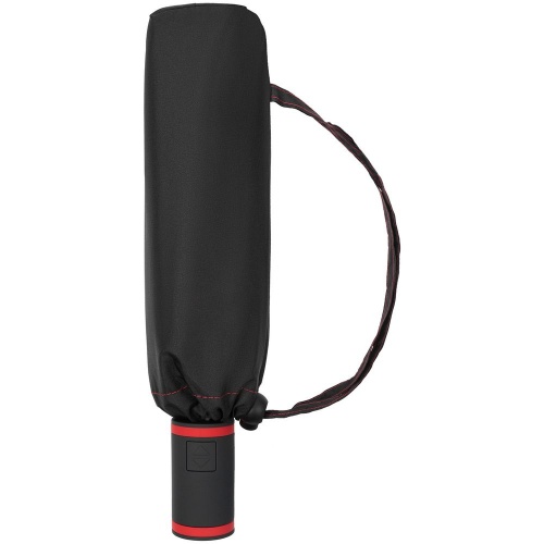 Зонт складной AOC Mini с цветными спицами, красный фото 5