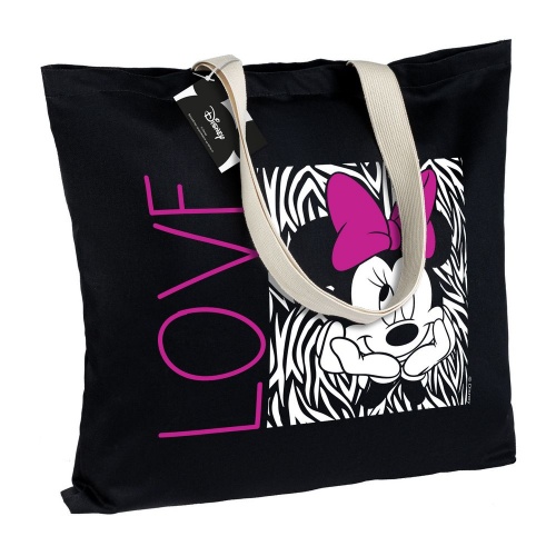 Холщовая сумка «Минни Маус. In Love», черная фото 3