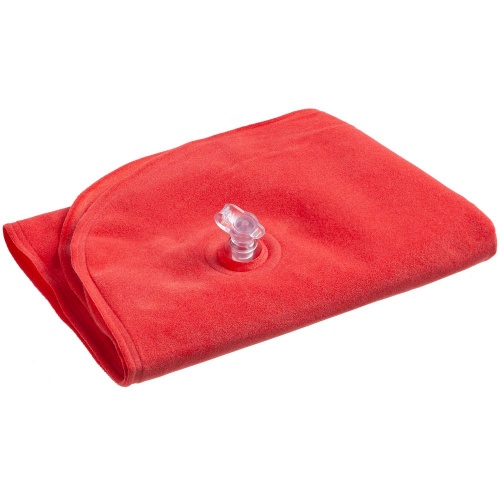 Надувная подушка под шею в чехле Sleep, красная фото 2