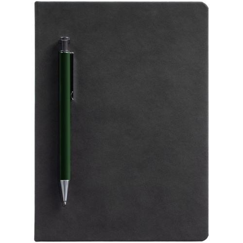 Набор Magnet с ежедневником, черный с зеленым фото 3