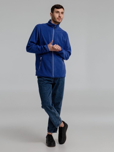 Куртка флисовая мужская Twohand, синяя фото 8