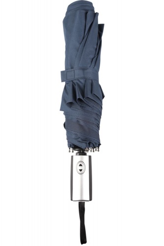 Зонт складной Fiber, темно-синий фото 4