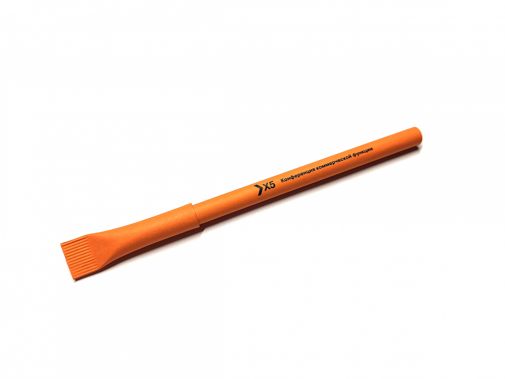 Бумажная ручка, оранжевая фото 2