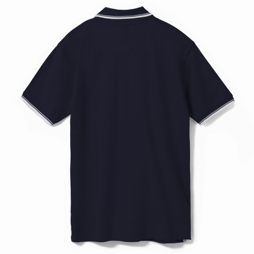 Рубашка поло мужская с контрастной отделкой Practice 270, темно-синий/белый фото 2