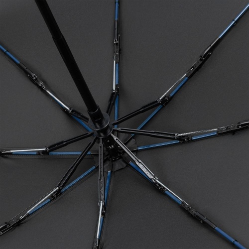 Зонт складной AOC Mini с цветными спицами, синий фото 4