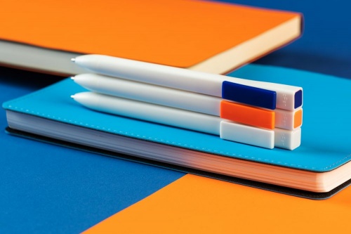 Ручка шариковая Swiper SQ, белая с оранжевым фото 7