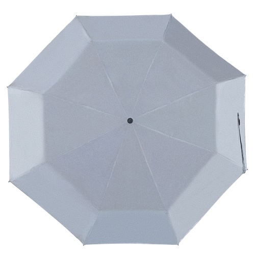 Зонт складной Manifest Color со светоотражающим куполом, черный фото 2
