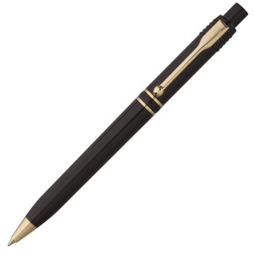 Ручка шариковая Raja Gold, черная фото 3