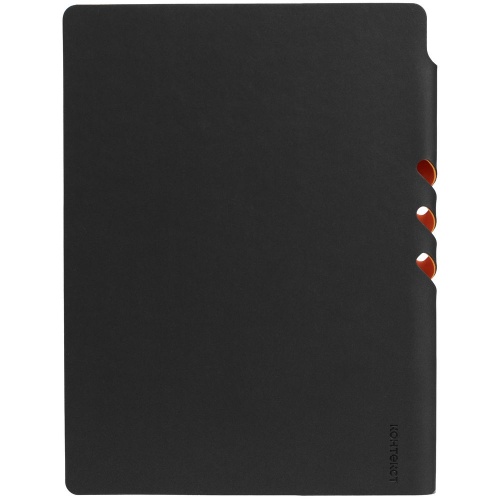 Ежедневник Flexpen Black, недатированный, черный со светло-оранжевым фото 5