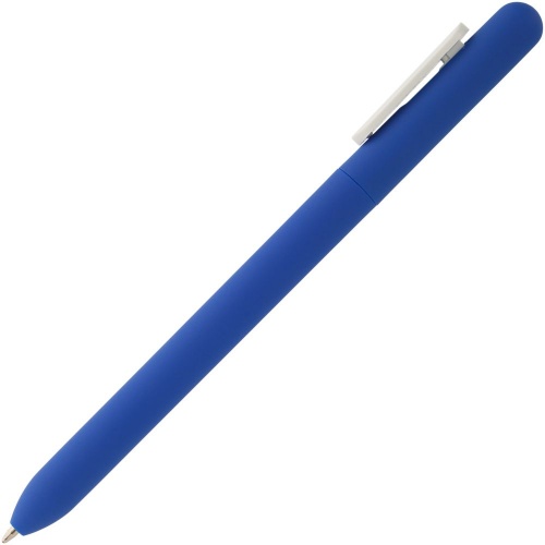 Ручка шариковая Swiper Soft Touch, синяя с белым фото 3