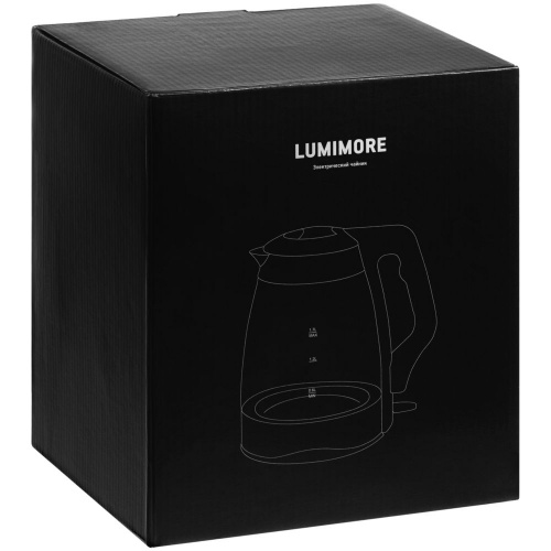 Электрический чайник Lumimore, стеклянный, серебристо-черный фото 7