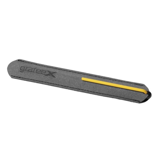 Шариковая ручка GrafeeX в чехле, черная с желтым фото 2
