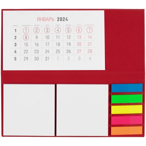 Календарь настольный Grade, красный фото 2