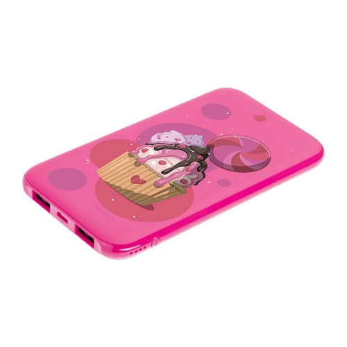 Внешний аккумулятор Cupcake 5000 мAч, розовый фото 2