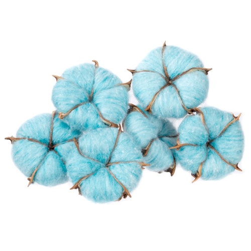 Цветок хлопка Cotton, голубой фото 2
