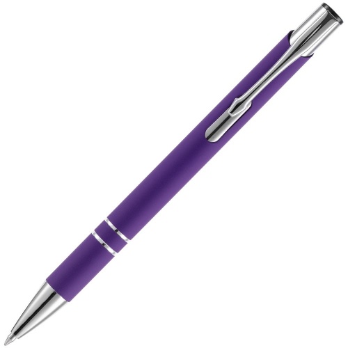Ручка шариковая Keskus Soft Touch, фиолетовая фото 3