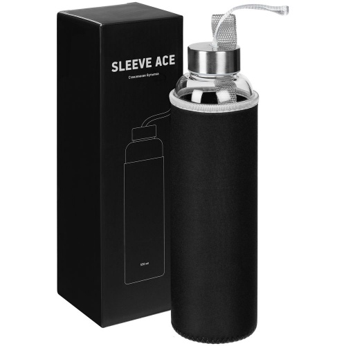 Бутылка для воды Sleeve Ace, черная фото 7