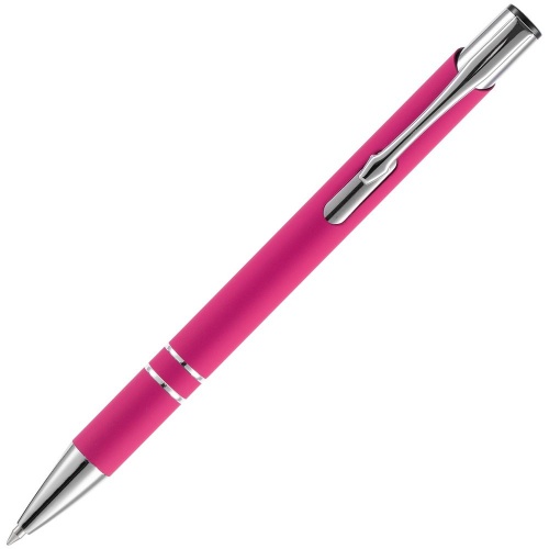 Ручка шариковая Keskus Soft Touch, розовая фото 3