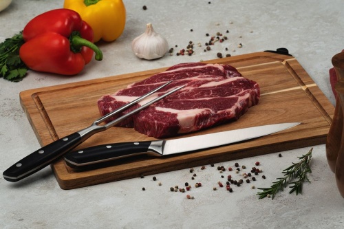 Набор для мяса Slice Twice с ножом-слайсером и вилкой фото 5