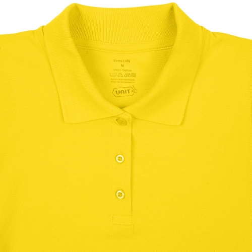 Рубашка поло женская Virma Lady, желтая фото 3
