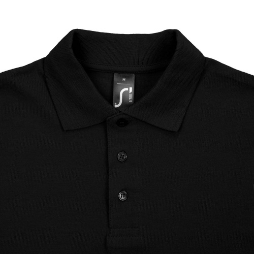 Рубашка поло мужская Spring 210, черная фото 3