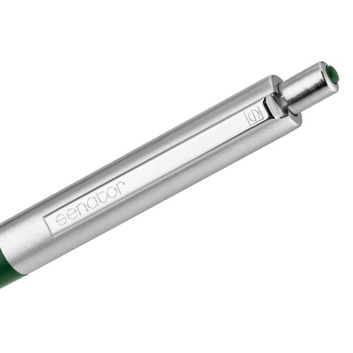 Ручка шариковая Senator Point Metal, зеленая фото 4