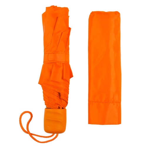 Зонт складной Basic, оранжевый фото 4