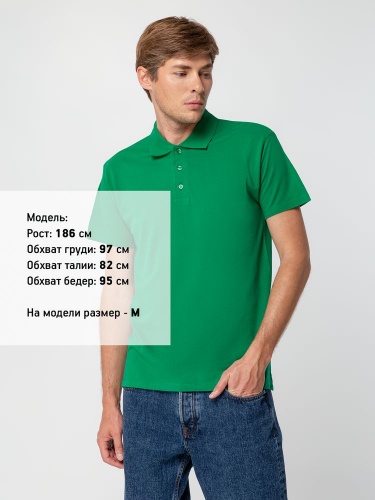 Рубашка поло мужская Summer 170, ярко-зеленая фото 4