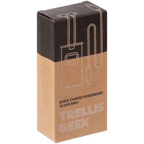 Аккумулятор c быстрой зарядкой Trellis Geek 10000 мАч, темно-серый фото 13