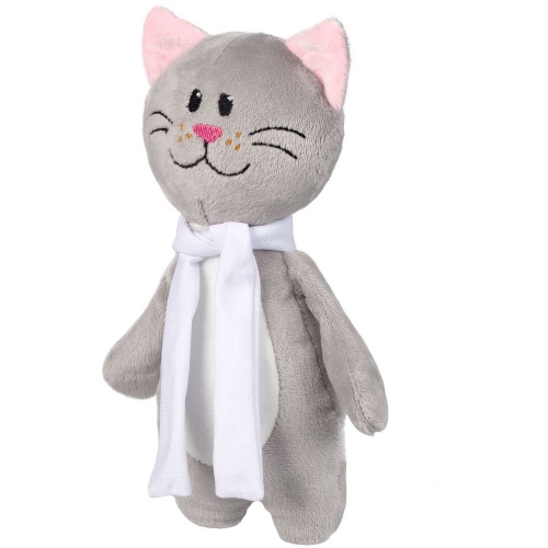 Мягкая игрушка Beastie Toys, котик с белым шарфом фото 2