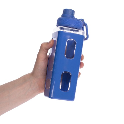 Бутылка для воды Square Fair, синяя фото 6